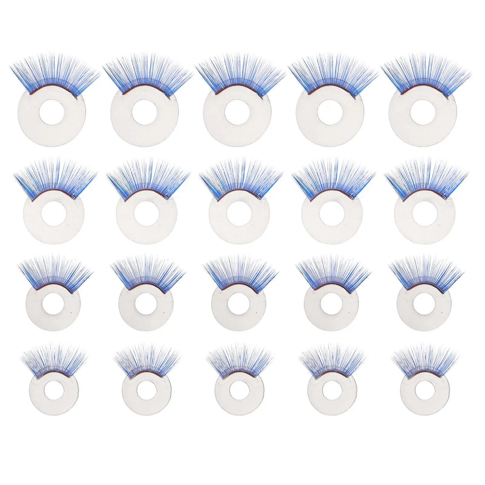 20Pcs Safety Eyelashes Multi Size 14Mm 16Mm 18Mm 20Mm Crochet Amigurumi Puppet Supplies Stuffed Animal Eye Decoration