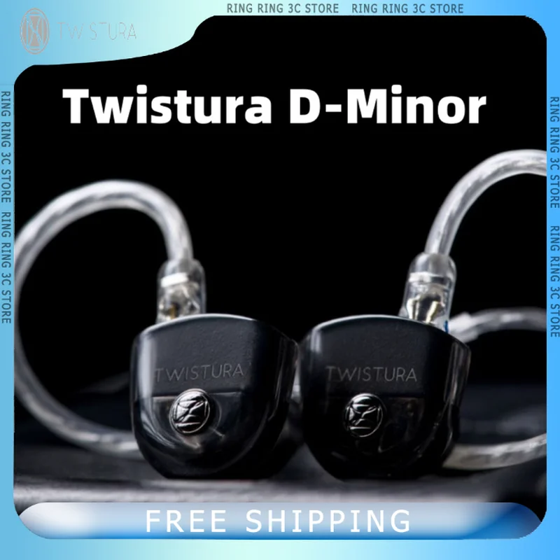 Twistura D-Minor In-Ear Hifi Headphones 10mm Dynamic Driver Wired Earbuds with 0.78mm 2pin Detachable Custom Earphones Gifts