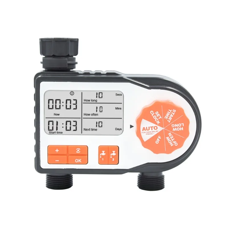 Dual Channel Irrigation Timing Controller Fully Automatic Drip Irrigation System Watering Tool Outdoor Lazy Watering Device