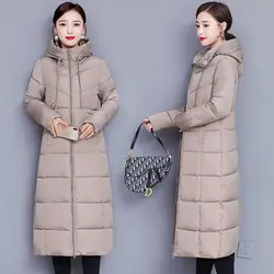 2023 Women's Winter Coats Long Section Warm Down Basic Jacket Coat Fashion Slim Outwear Female Korean Large Size Jackets M-6XL