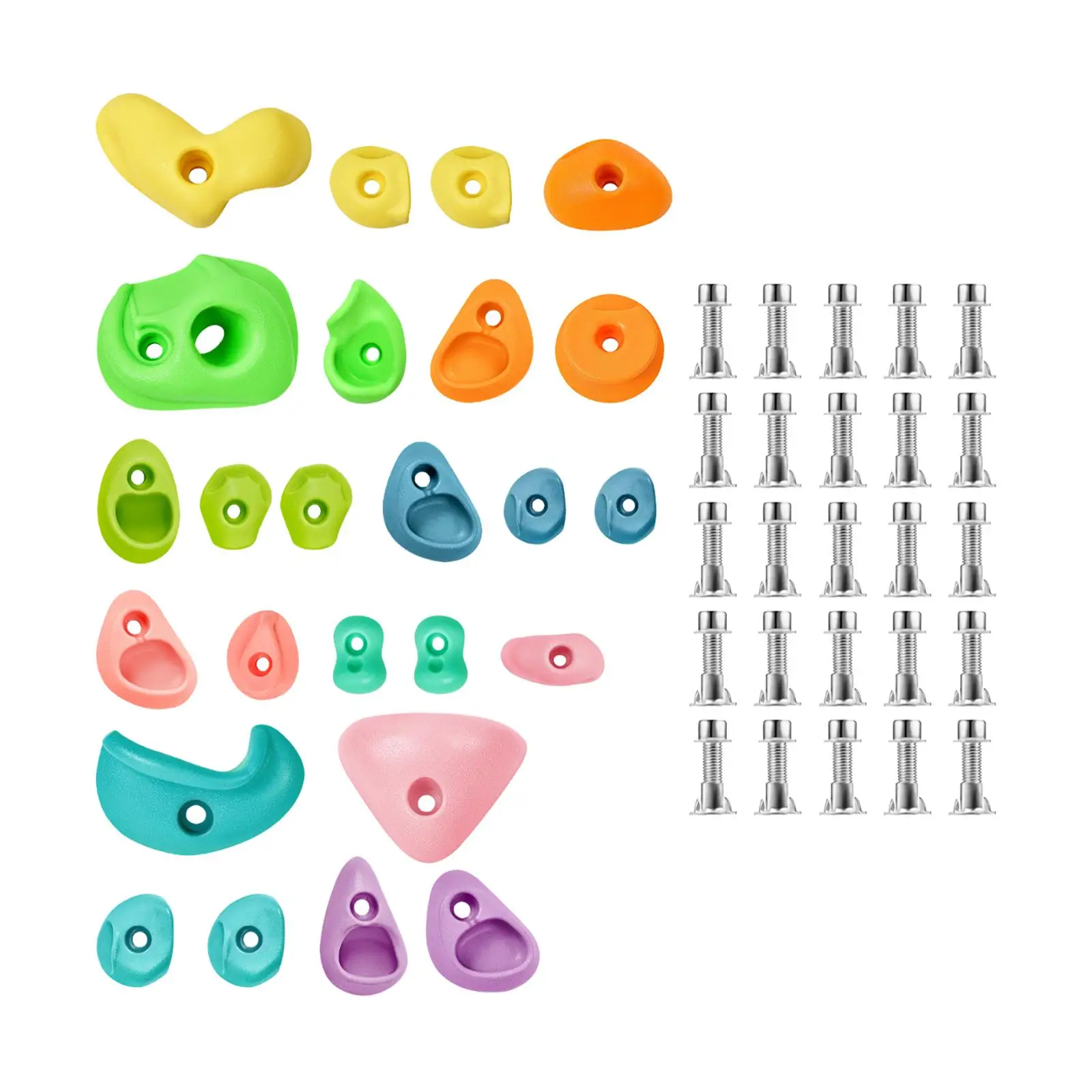 

Аксессуары для скалолазания, разноцветные настенные захваты для скалолазания, комплект для скалолазания для детей и взрослых, домашние игры