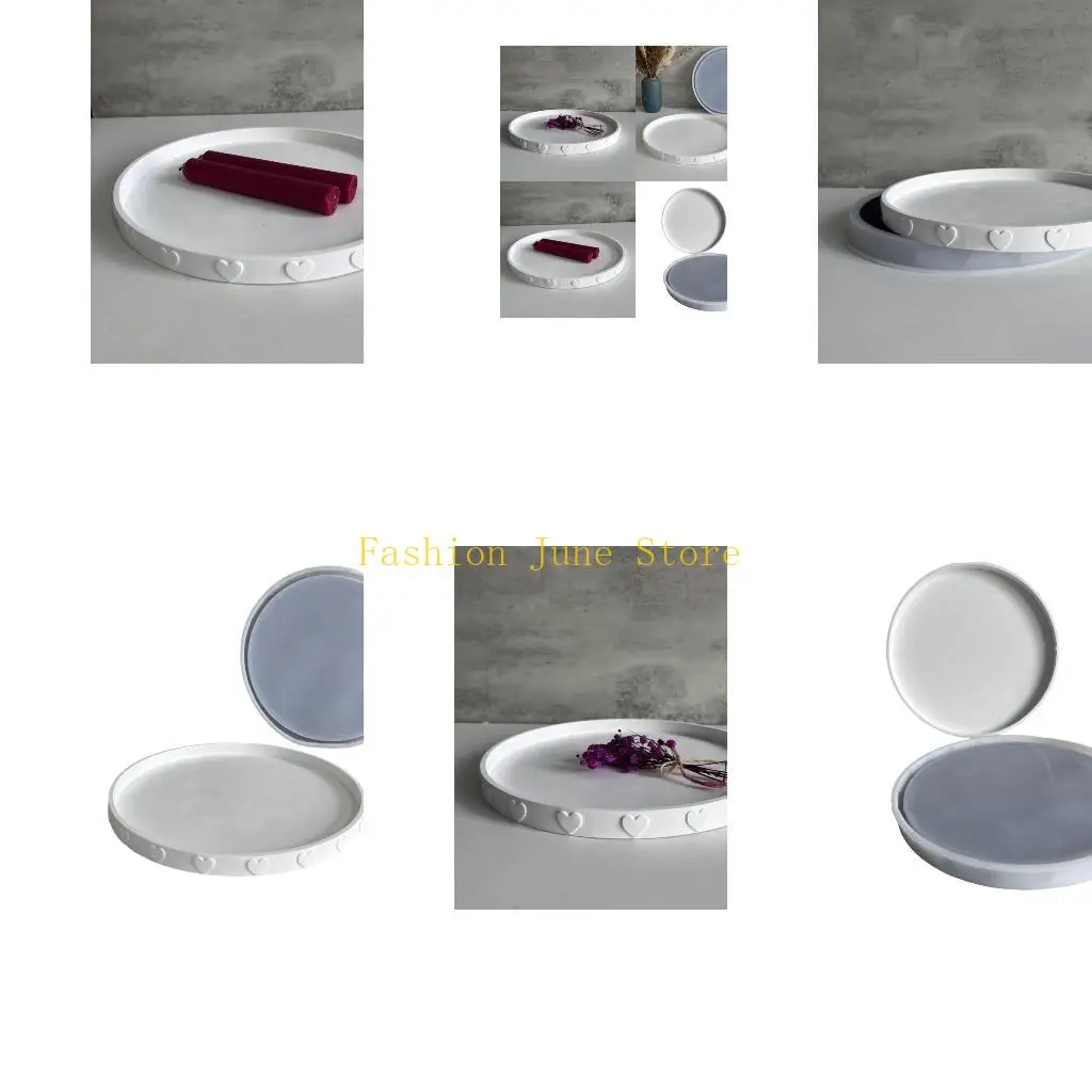 

N5KA Flexible Silicone Resin Mold for Heart Print Tray Unique Making Mould
