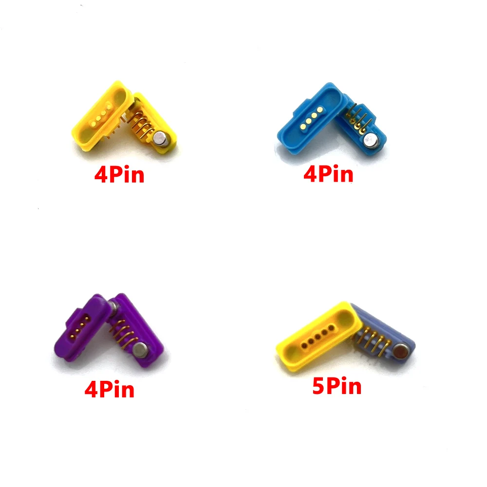 1pair 2A 4Pin 5Pin Waterproof DC Magnetic PogoPin Connector Pogopin Male Female Spring Loaded DC Power data transmission Socket