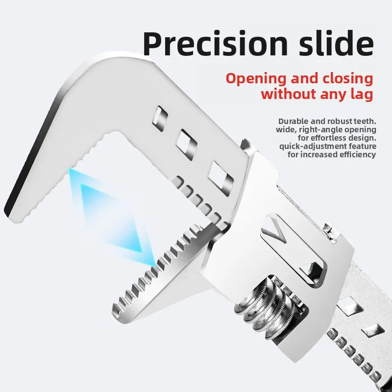 10/12/15 inch Universal Adjustable Wrench, Universal Multifunctional Sink and Bathroom Pipe, Large Opening Wrench