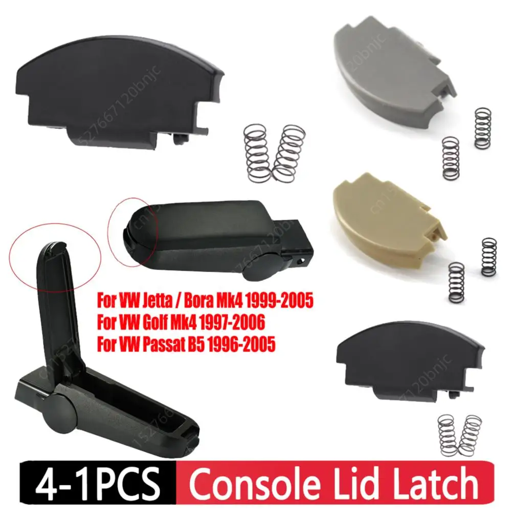 4-1Pcs ABS Center Console Armrest Lid Latch Button for VW Jetta / Bora Mk4 1999-2005 Golf Mk4 1997-2006 Passat B5 1996-2005