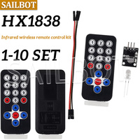 1-10Set HX1838 Infrared Remote Control Module Wireless IR Receiver Module DIY Kit HX1838 for Arduino Raspberry Pi