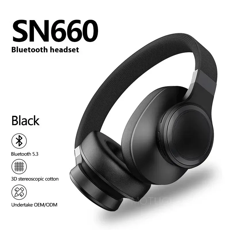 Wireless Over Ear Headphones Bluetooth Stereo Headset Comfortable for Office Travel Sports Long Battery Life High-Quality Sound