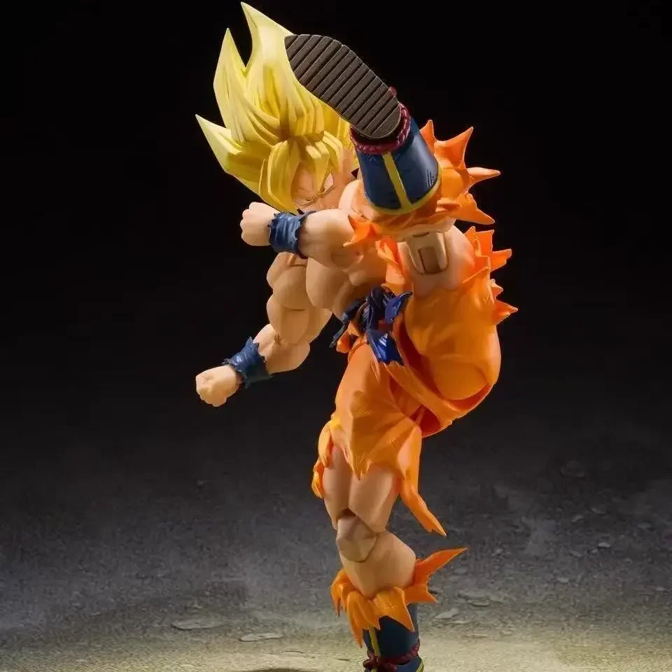 

Spot Goods Bandai Shf Dragon Ball Первая версия легендарного Super Saiyan 3.0 Сунь Укуна может быть роком вручную