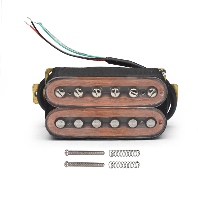 Humbucker Pickup Coil for Electric Guitar, Splitting Dual Coil Pickup,  4 Conduct Cable, N-7.5K, B-15K Output, Transparent