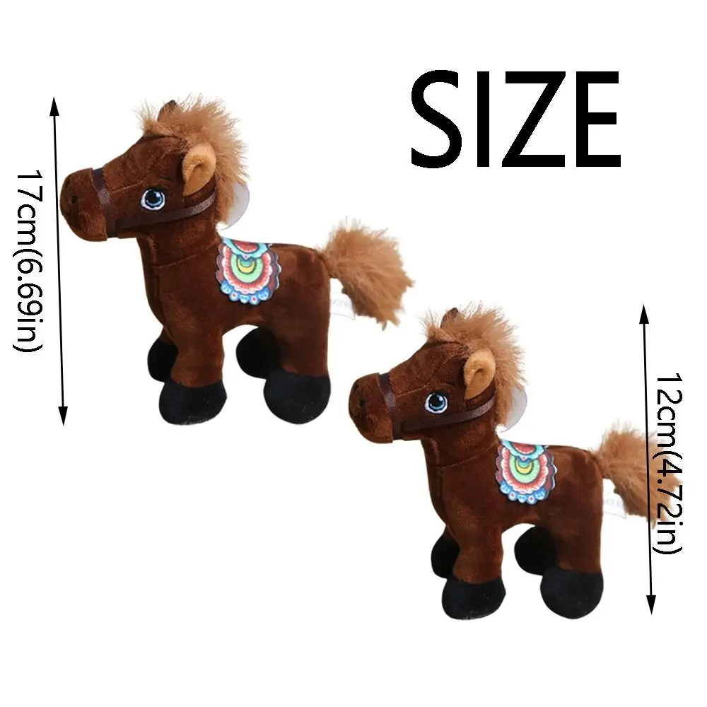 Lindo Animal relleno caballo juguete de peluche suave Año del Caballo zodiaco caballo colgante Adorable caballo Kawaii juguetes de muñecos de peluche