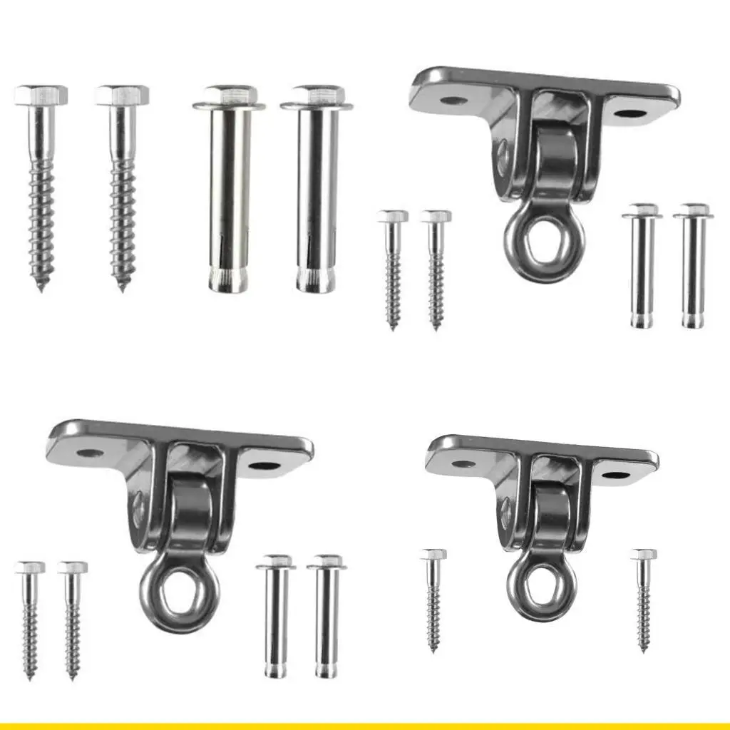 

SZCH Durable Stainless Steel Swing Hook Hangers 850Kg Heavy Duty Fixed Buckle for Yoga Swing Trapeze Hammock