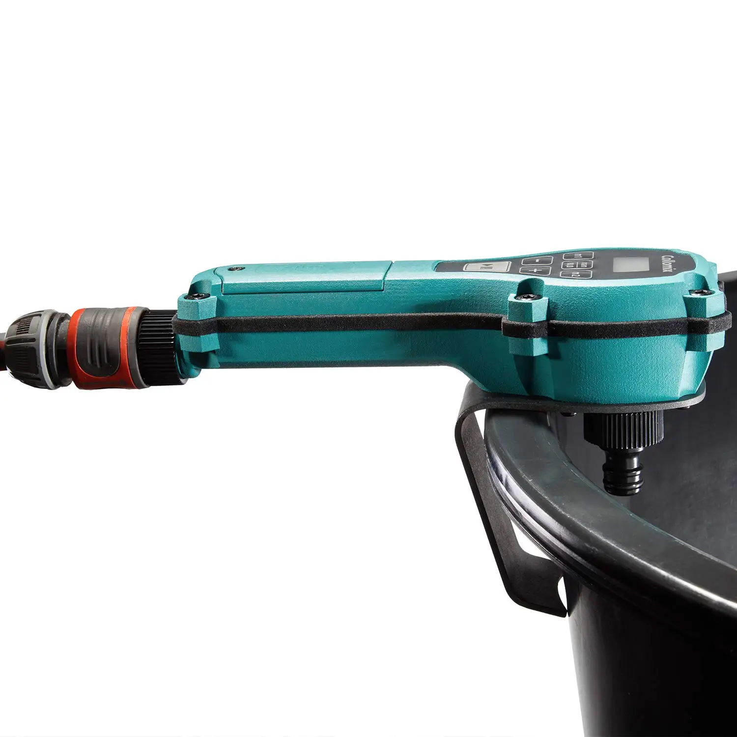 Water Dosing Device - AQiX Precision Water Meter for Material Mixing with Automatic Flow Stop & 3/4" Quick Hose Connect