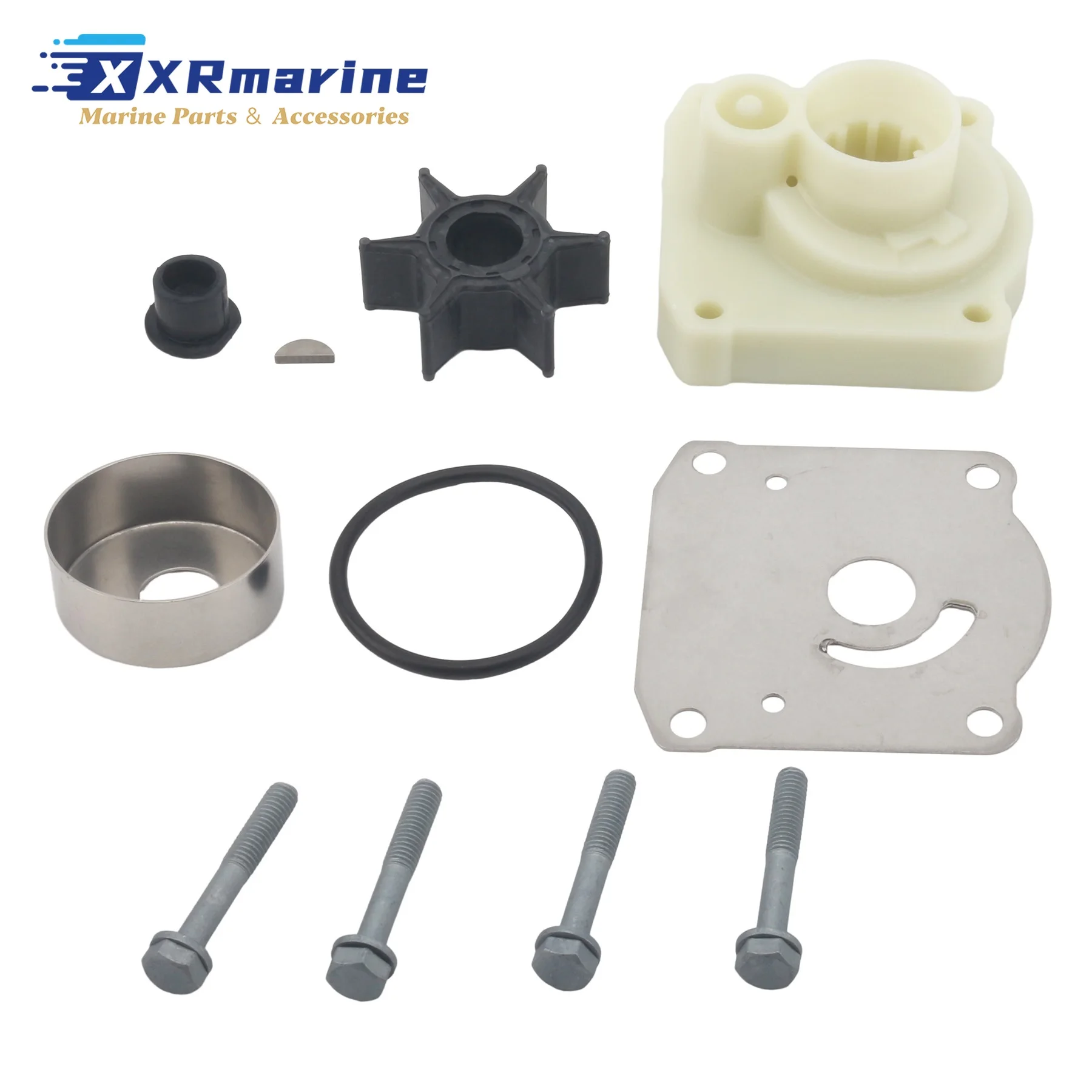Compatible with Yamaha Outboard 2 Stroke 25HP 30HP 30C 4-stroke F25 Marine Motors Water Pump Impeller Service Kit W/ Housing