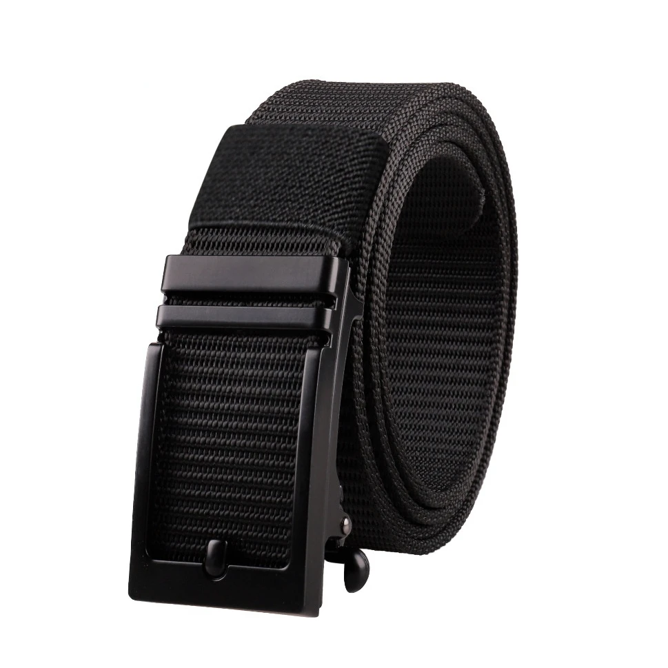 Nylon Belt for Men's Alloy Buckle Canvas Belt Outdoor Training with Tactical Automatic ratchet Belts golf Casual 140 Cinturones