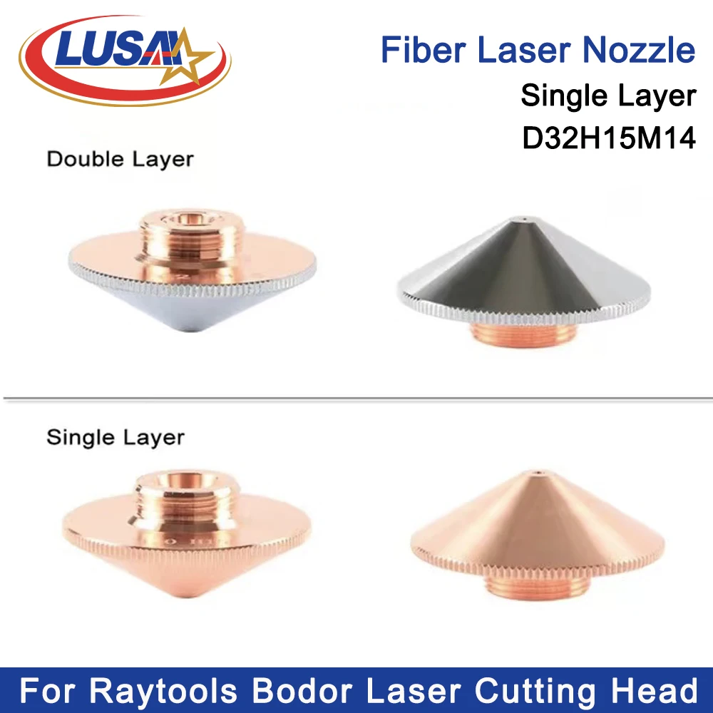 LUSAI Raytools Laser Nozzle Dia32 M14mm BM111 BM110 BT240S BM114 Laser Head Nozzle For Fiber Laser Machine Cutting Nozzle