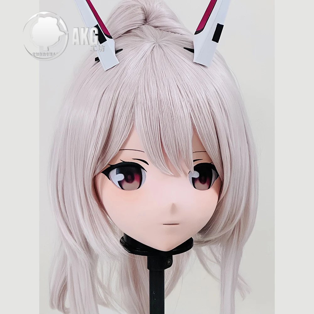 (AL39)Customize Character Crossdressing Female/Girl Resin Full/Half Head With Lock Anime Cosplay Japanese Animego Kigurumi Mask