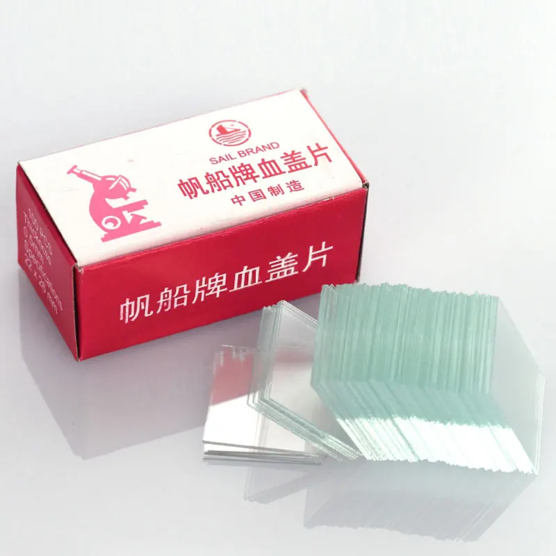 100PCS 22x26mm Microscope Glass Slides Cover Slips Blank Slides Microscope Accessories 0.5mm Thickness