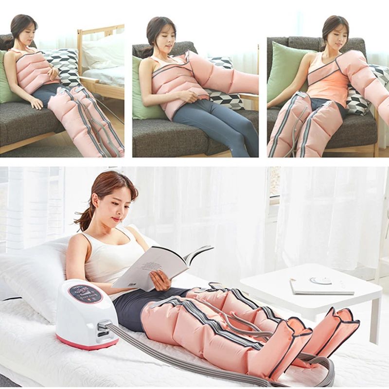 3 Modes Air Compression Leg Massager Chambers Foot Arm Waist Vibration Infrared Therapy Pneumatic Relax Pain Relief