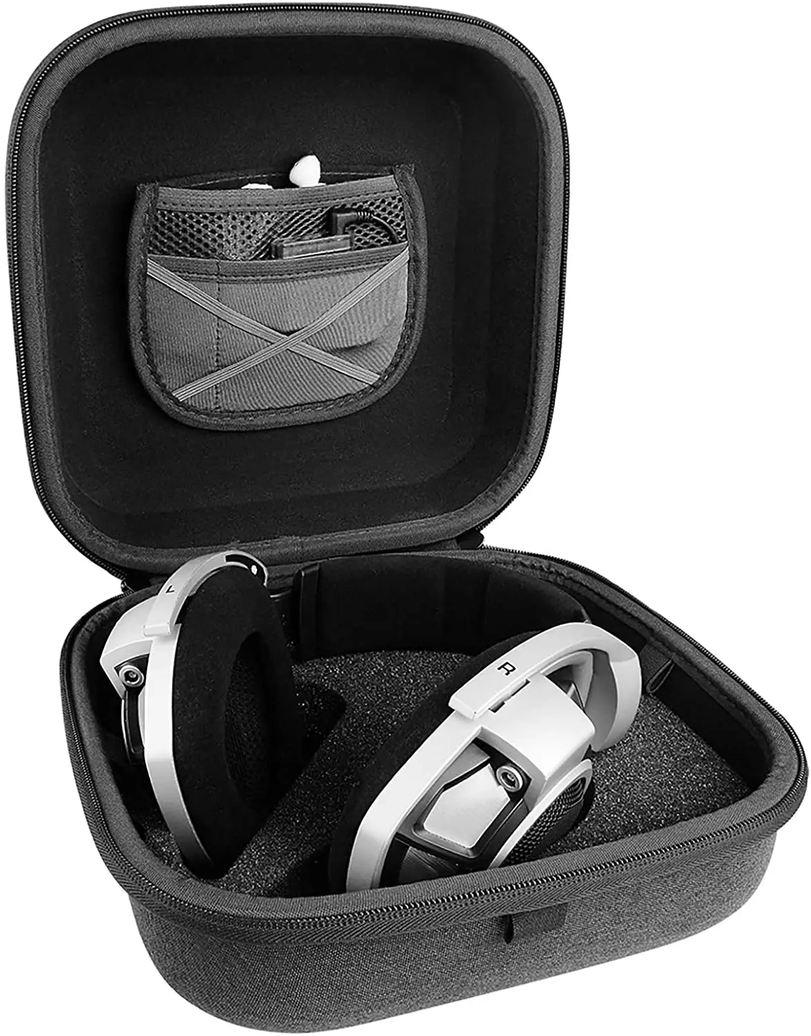 Custodia per cuffie Geekria di grandi dimensioni per Sennheiser HD600 HD650 HD700 HD800S borsa per auricolari Bluetooth Wireless per accessori