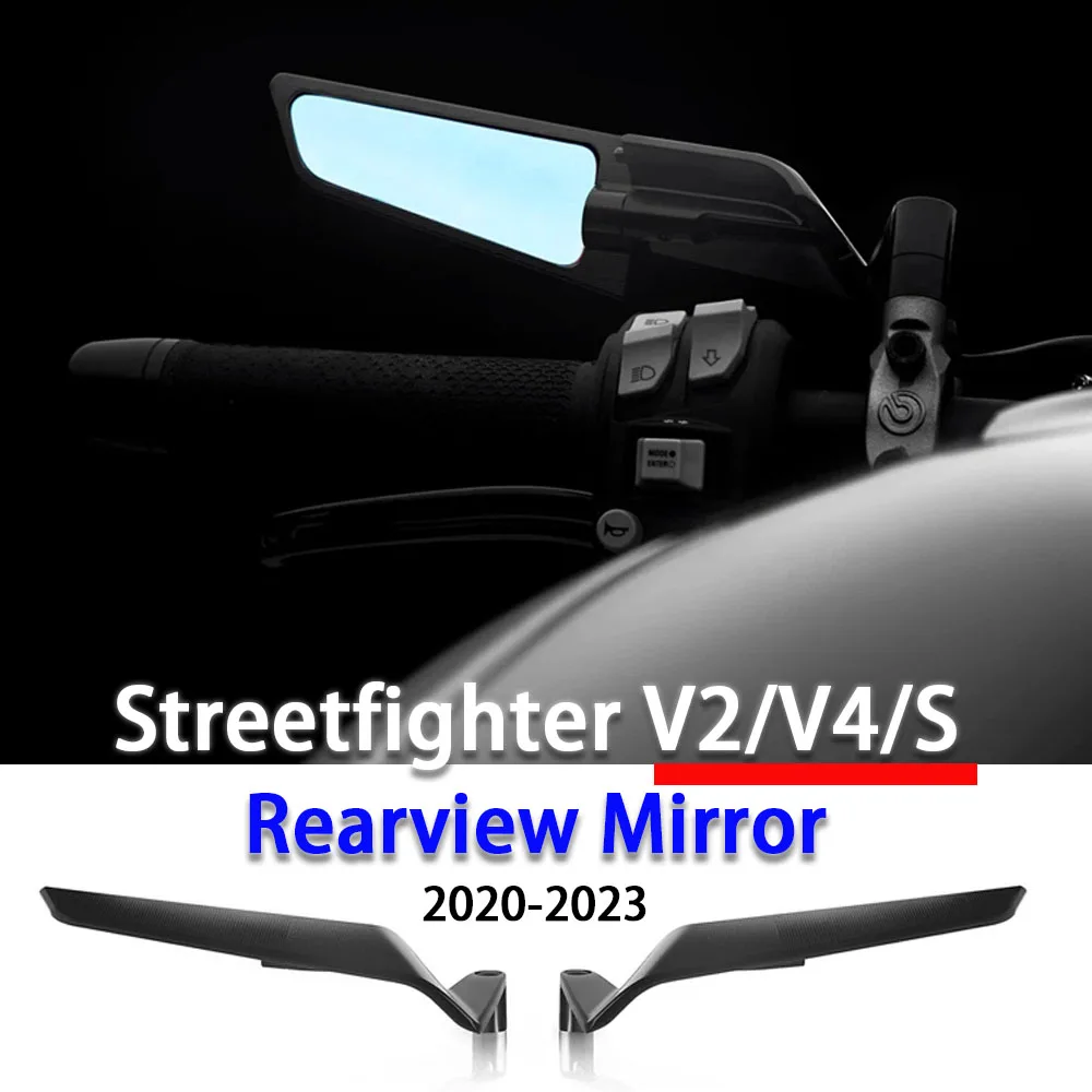 

For Ducati Streetfighter V4 V4S Motorcycle Rearview Mirror Streetfighter V2 Invisible Mirror Rotatable Winglet Rearview Mirror