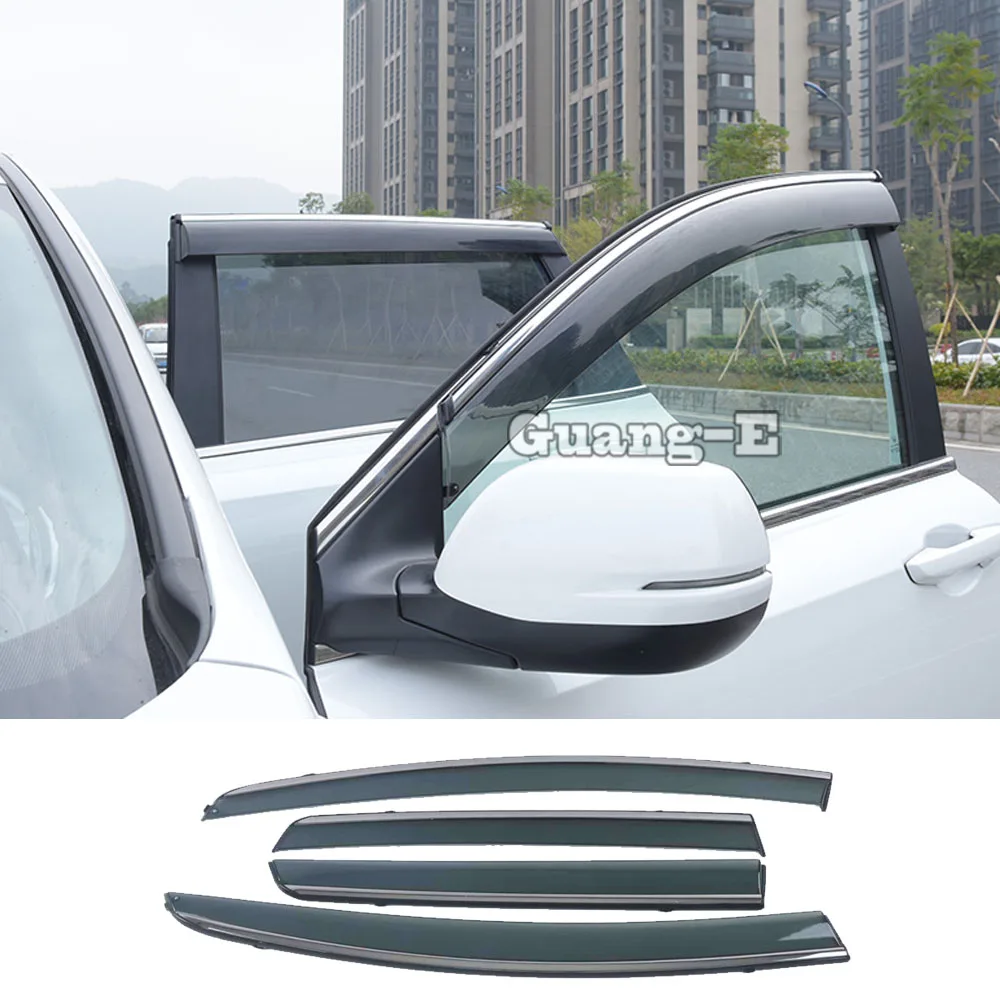 

Car Cover Sticker Lamp Plastic Window Glass Wind Visor Rain/Sun Guard Vent 4pcs For Honda CRV CR-V 2012 2013 2014 2015 2016