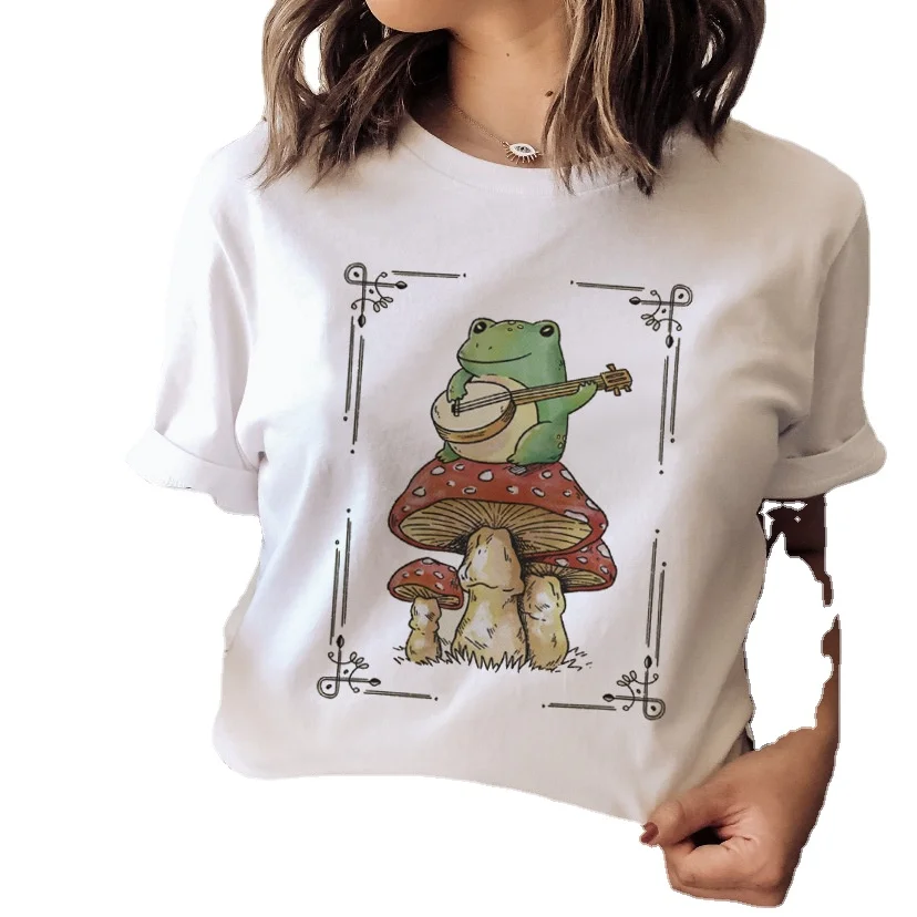 Women Ladies Mushroon Frog Tshirt Fashion Cartoon Anima Oversized T Shirt Graphic Harajuku One Piece Anime Clothes Tops Tee