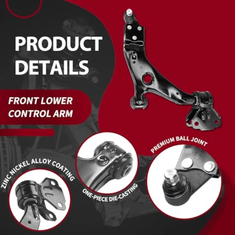 サスペンションキット フロントロアコントロールアーム ボールジョイント交換用 2013-2019 フォード エスケープ 2個 高耐久性と精密フィット