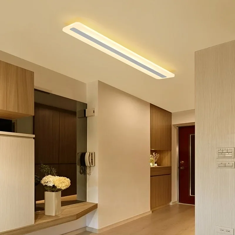 LED simples retângulo forma luzes de teto, decoração moderna casa, sala de estar, corredor, corredor, quarto, quarto estudo