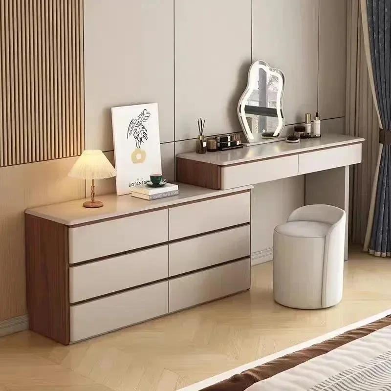 

Luxury Dressing Makeup Vanity Table Organizer Modern Vanity Table Livingroom Table Maquillage Avec Led Mirror Bedroom Furniture