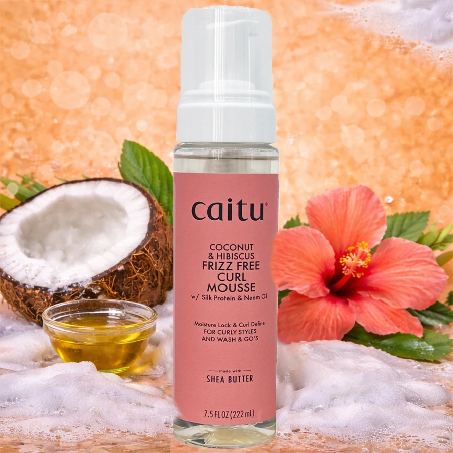 Curl Mousse for Curly & Textured Hair, Frizz Control Styling Foam, Lightweight Hold & Shine, Non Sticky Non Flaking for Curls Wa