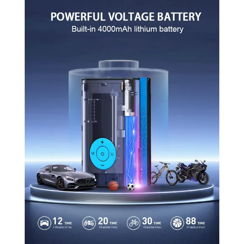 SXLL  Mini Cordless Auto Parts Tire Inflator Portable Air Compressor Car Tire Inflator Car Air Pump