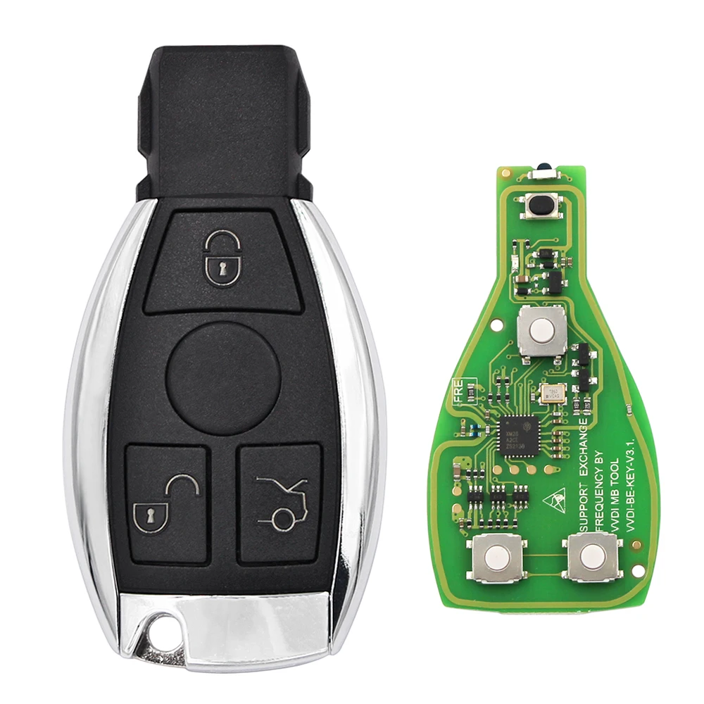 Xhorse VVDI BE Key Pro versione migliorata XNBZ01 XNBZT1GL con Smart Key Shell 3/4 pulsante per MB per strumento VVDI MB