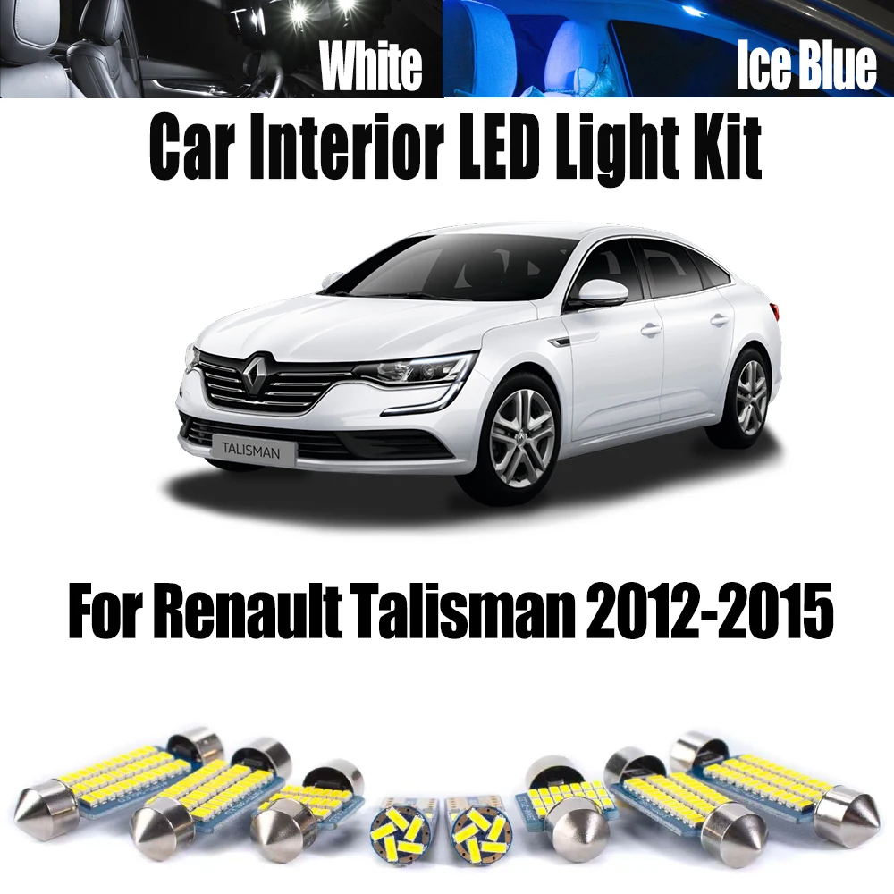 

17 шт. для Renault Talisman 2012 2013 2014 2015 светодиодный внутренний дверной купол карта багажника комплект фонарей зеркальные лампы автомобильные аксессуары