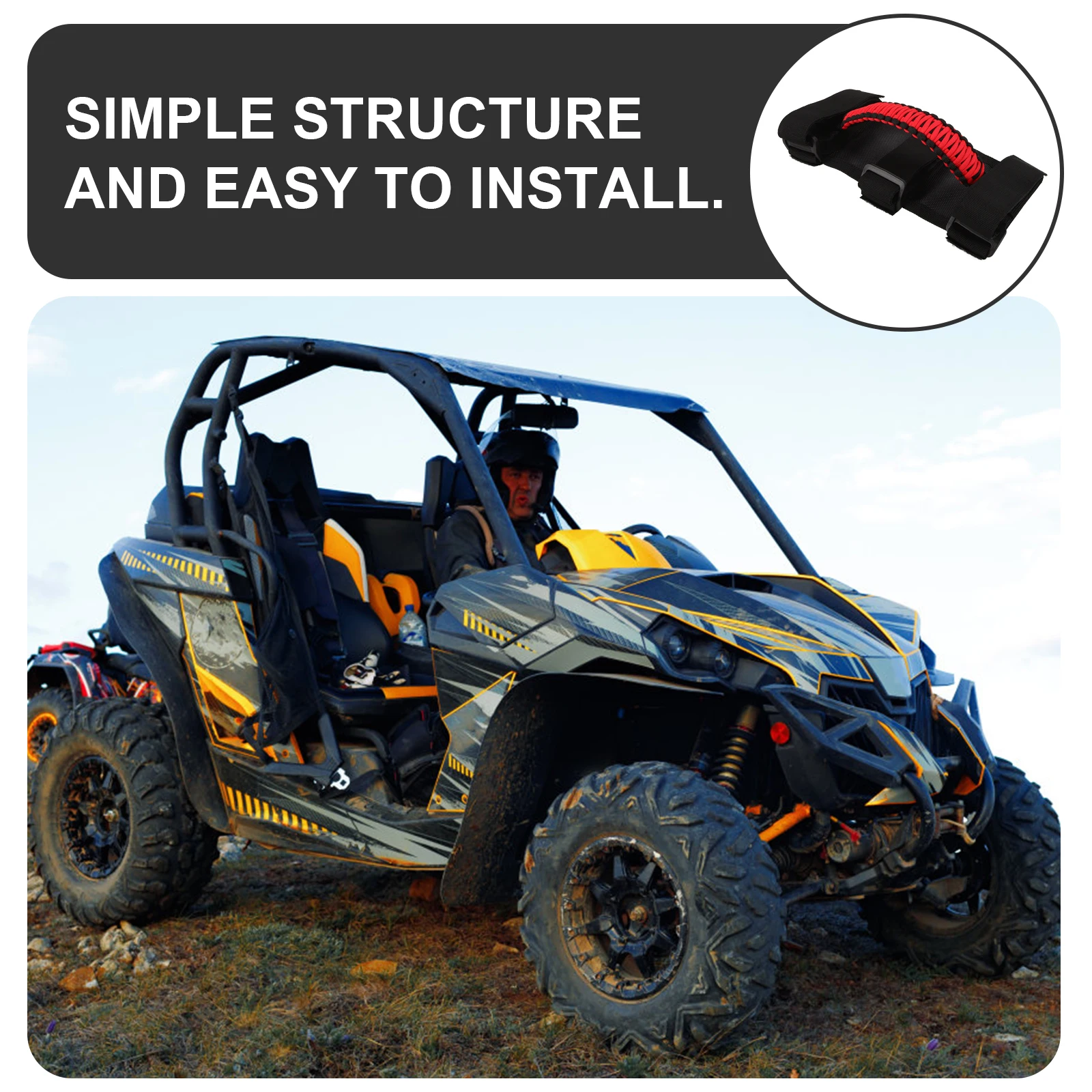 

Car Roof Oxford Cloth Rope Grab Handle Vehicle Interior Accessory Car Grip Handle Offroad Stability Smooth Textured Easy Long