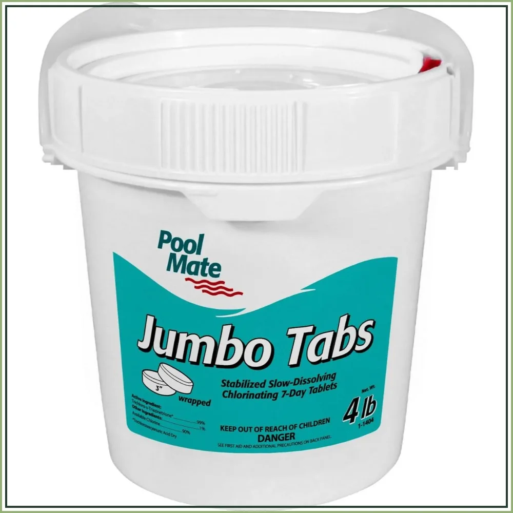 Premium Slow-Dissolving Jumbo Tabs, 3 Inch Chlorine Tablets, Made in USA