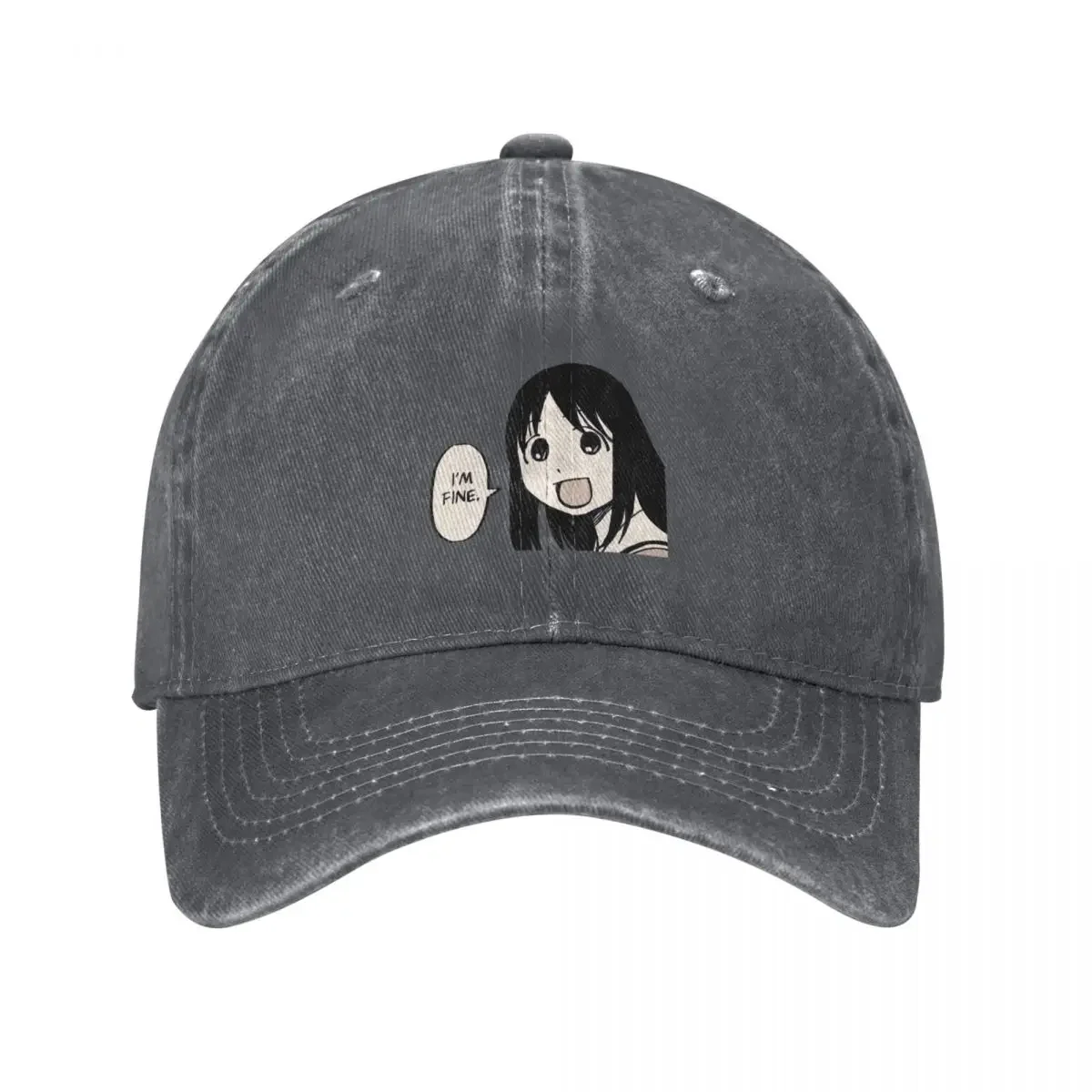 

I draw osaka saying i'm fine / azumanga daioh Baseball Cap Hat Man For The Sun tea Hat Women's Beach Visor Men's
