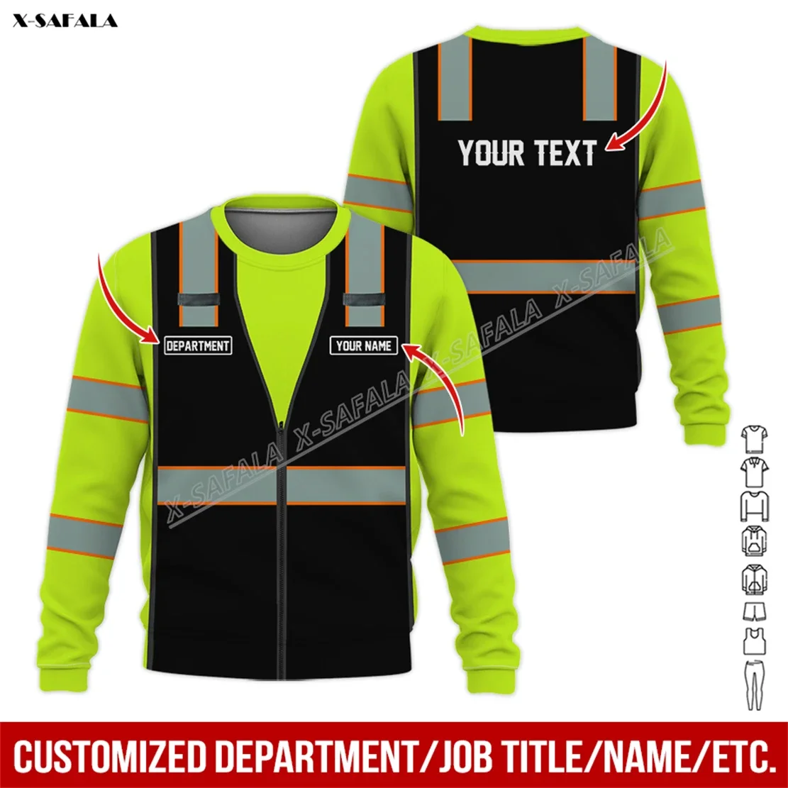 

Custom Logo Heavy Equipment 3D Printed Sweatshirt Adult Cosplay Safety Men Pullover Jersey Shirt Non-Workwear Uniform Jumper