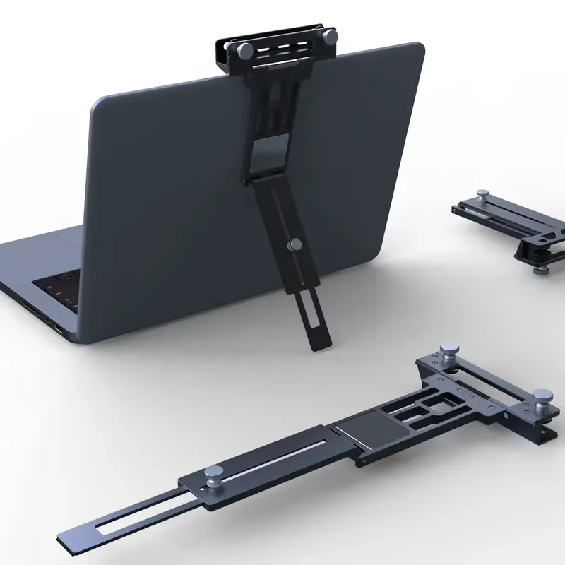Ultra Thin Aluminum Alloy Magnetic Tablet Stand Adjustable Folding Portable Holder for iPad Metal Dashboard Mount Bracket