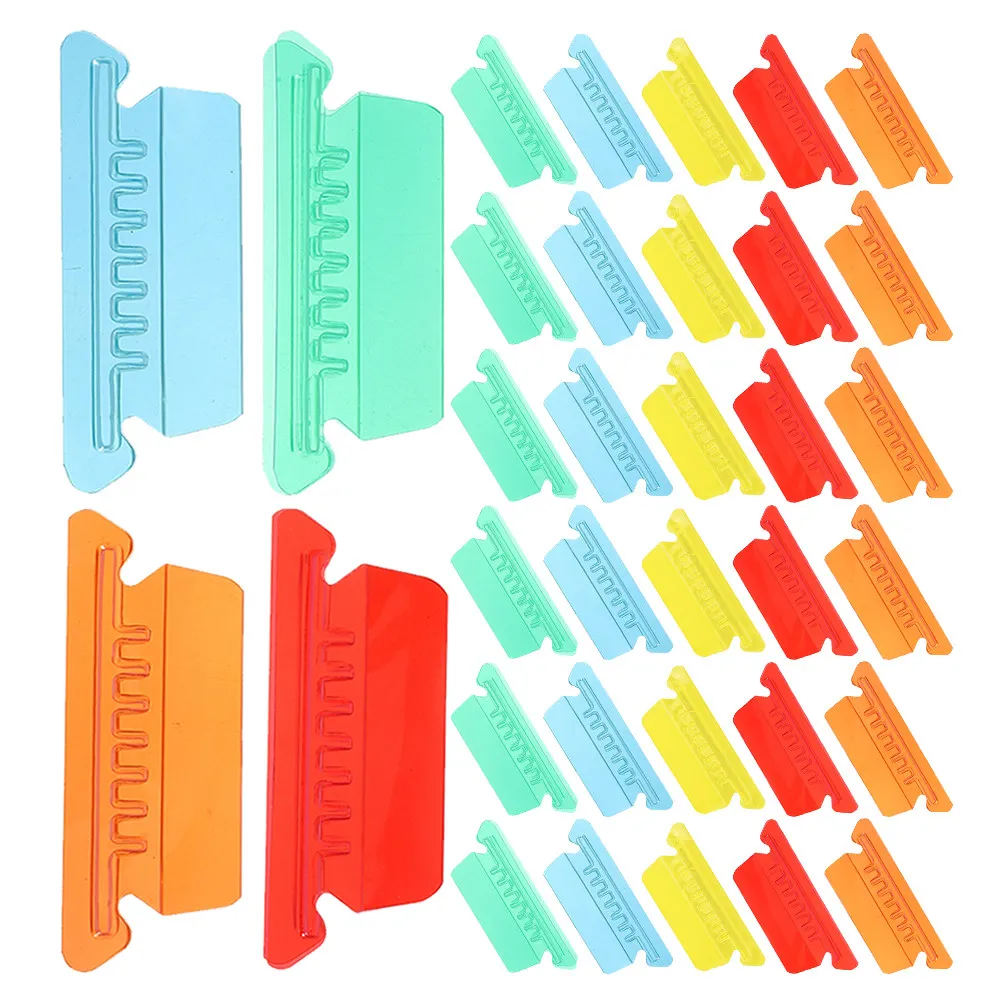 

50Pcs Colorful Hanging File Folder Tabs Detachable Plastic Index Dividers File Organizers for Office Document Binder
