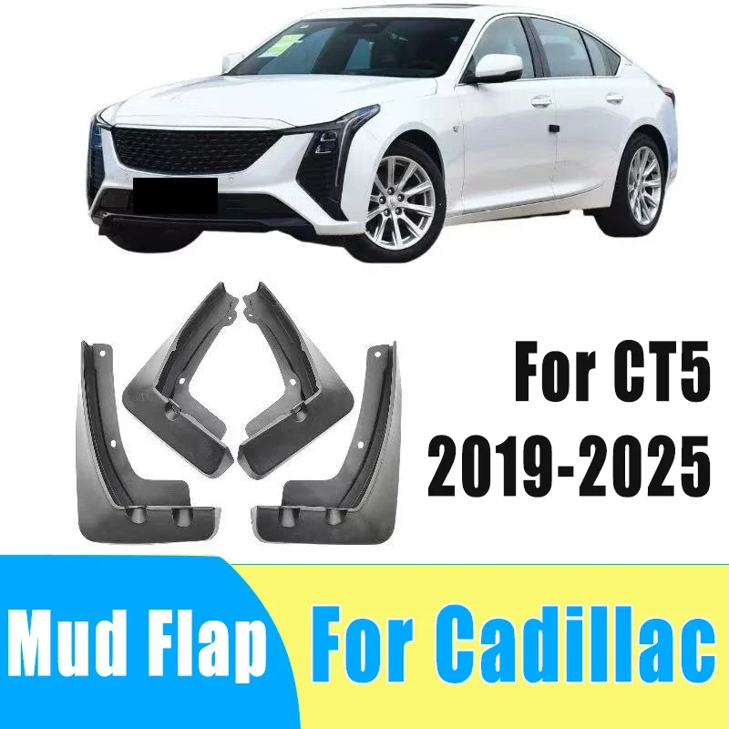 

4pcs Auto Tire Mudguard Waterproof Prevent Mud Splashing Car Mud Flap Fender Trim Accessory For Cadillac CT5 2019-2025 2024 2023