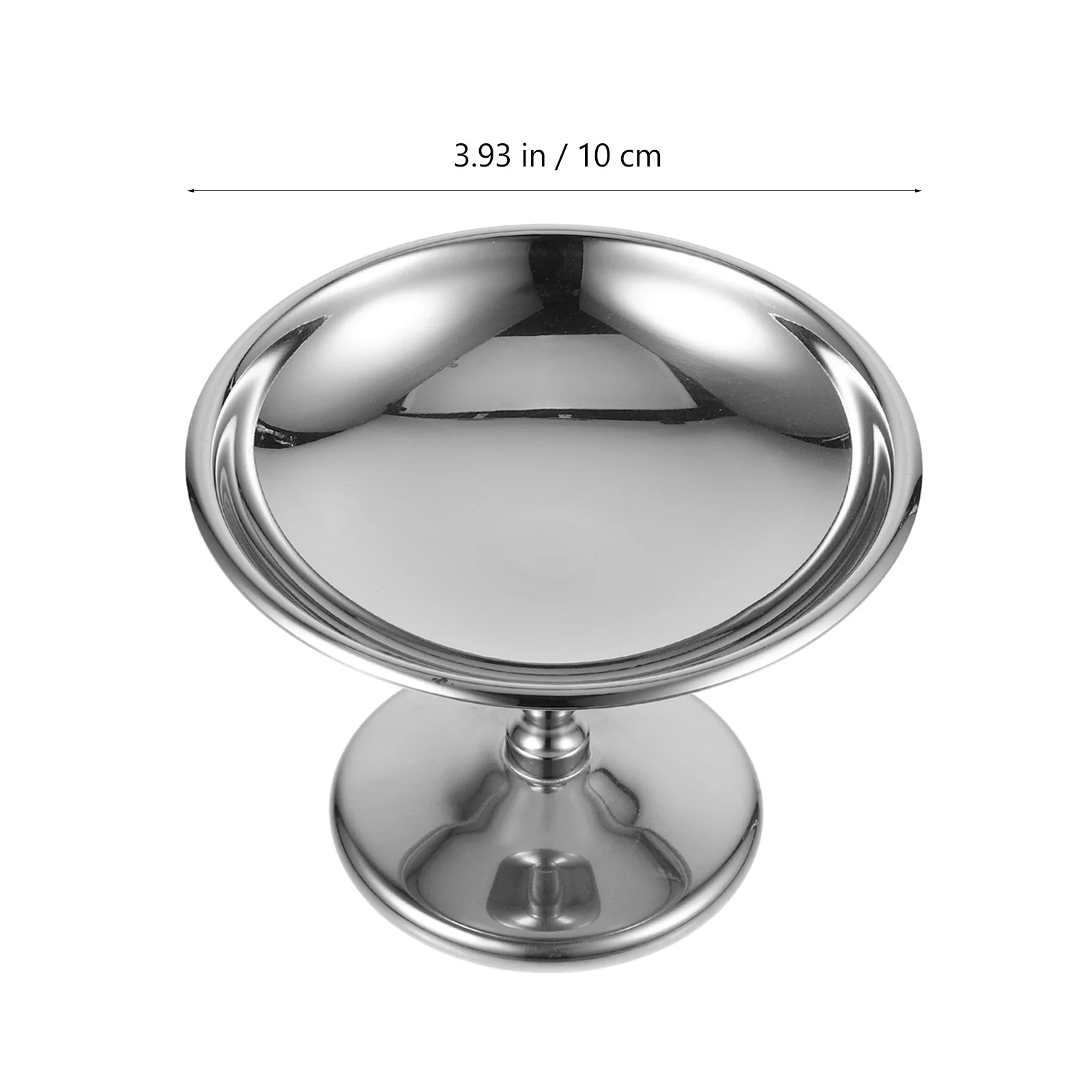 قطعتان من أوعية الحلوى المصنوعة من الفولاذ المقاوم للصدأ، تصميم أنيق للسلطات والفواكه والعصائر والوجبات الخفيفة، اختيار صيانة سهل #3