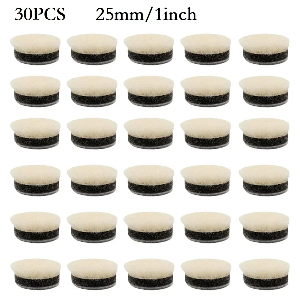 30Pcs 1inch Wool Polishing Pads Small Detail Polishing Grinding Cleaning Tools For Car Polisher Glass High Quality Affordable