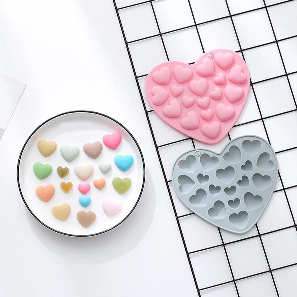

2pcs Silicone Baking Molds Heart Shaped Chocolate Cookie Dessert Tools Kitchen Accessories Fun Pastry Mold For Diy Christmas