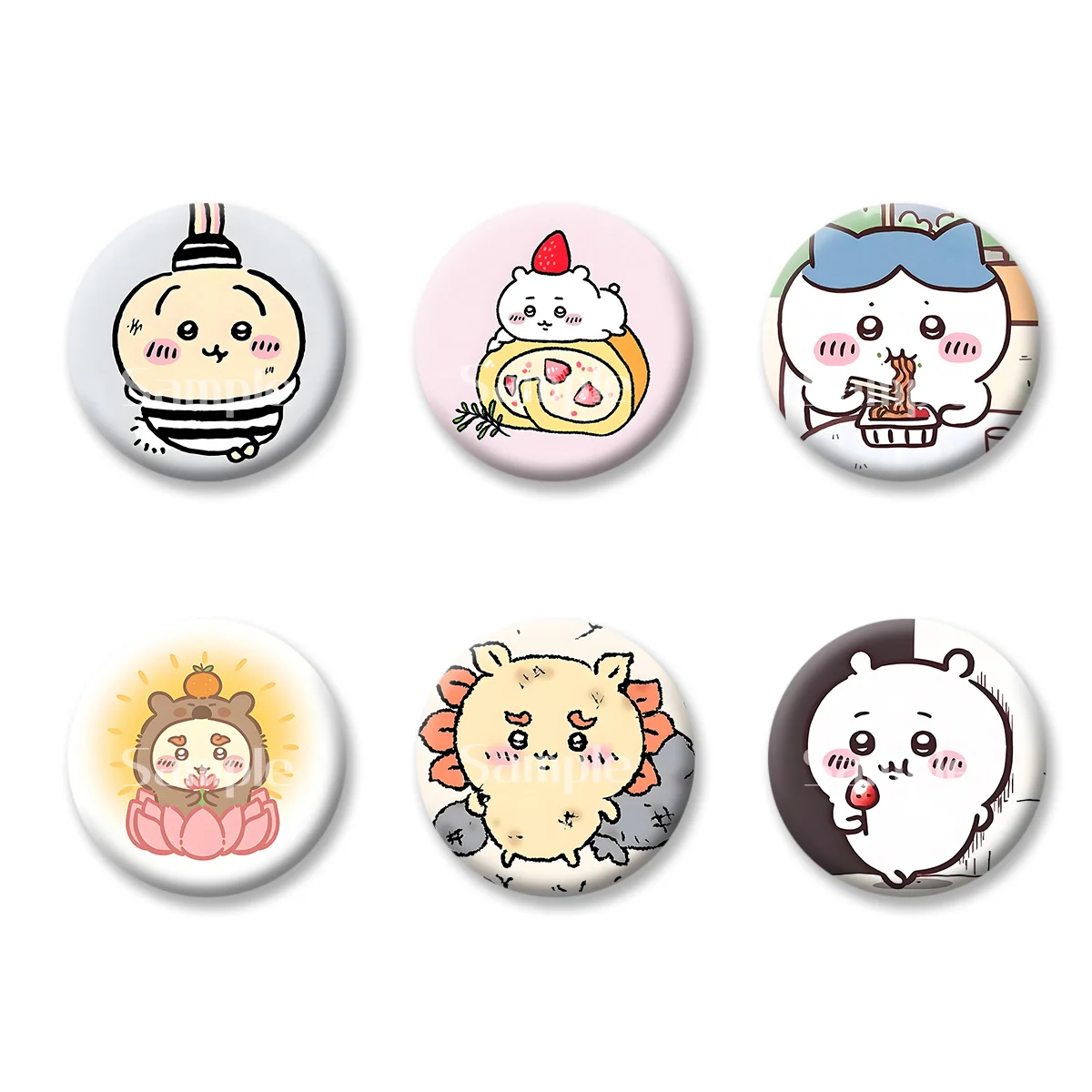 

Flash Badge Cards Chiikawa Anime Cartoon Cute Style Girl Keychains Convenient Makeup Mirror Fridge Magnet ACG Accessories