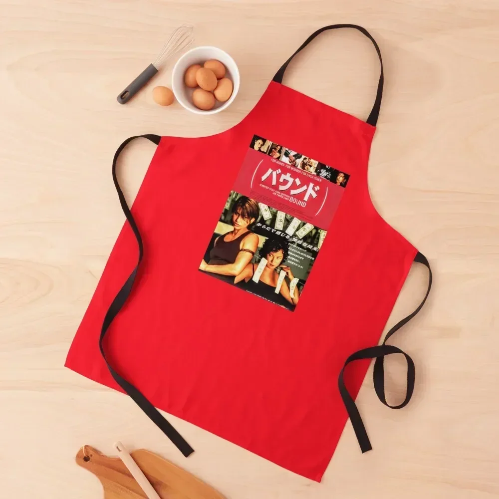 

BOUND Japanese Poster RED Apron Novelties Kitchen And Home Kitchen Supplies Idea Goods Women's Home Clothes cleanings Apron