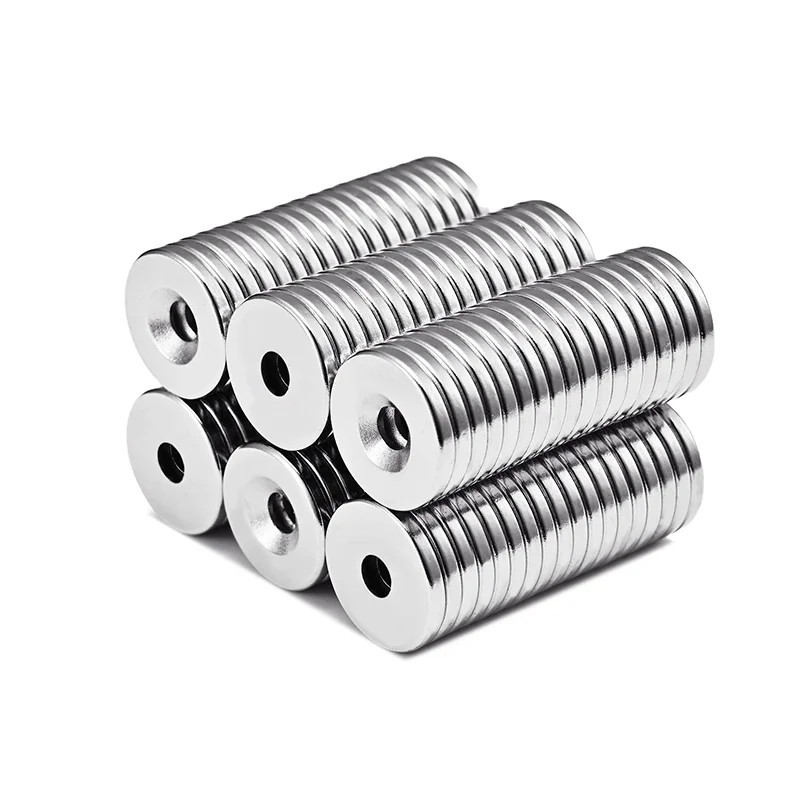 10 pieces  N52 High-strength countersunk hole magent Diameter 25 mm × Thickness  5mm - Hole diameter  6mm