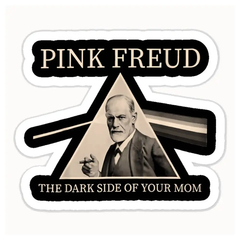 Minimalist Pink Freud Waterproof Stickers For Decorating Car Windows Motorcycles And Computers.