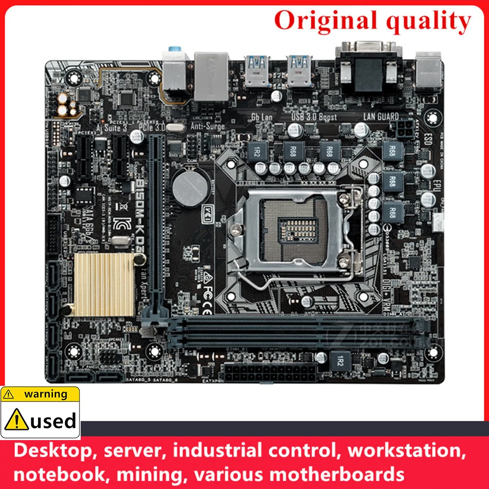 Used For B150M-K D3 Motherboards LGA 1151 DDR3 16GB For Intel B150 Desktop Mainboard SATA III USB3.0