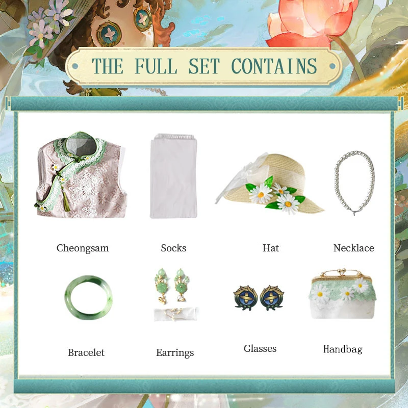 Chinese Dress Lake West Lake Fashion Hat Bag Women's Unique Special Purpose Clothing Fifth Bard Garden Cosplay Costume view 5