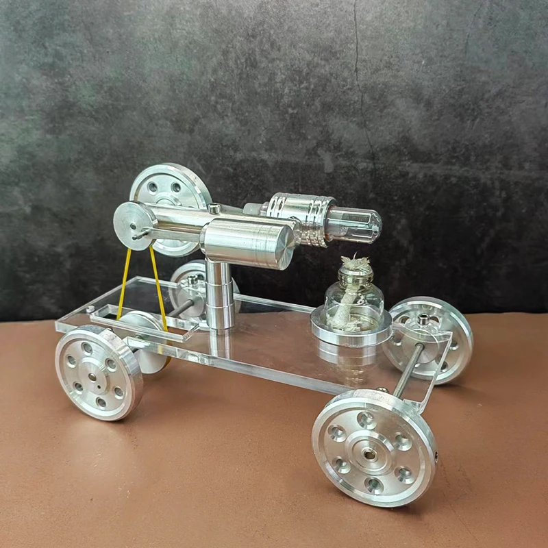 

Stirling Engine Model Metal/glass Material Movable Exquisite Mini Engine Generator Model Physics Experiment Teaching Aids